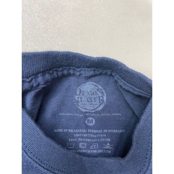 Demon Slayer TV Anime Cartoon T-shirt Men Medium Blue Short Sleeve - Picture 4 of 5